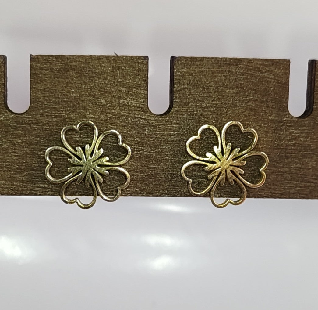 Golden Flower Studs