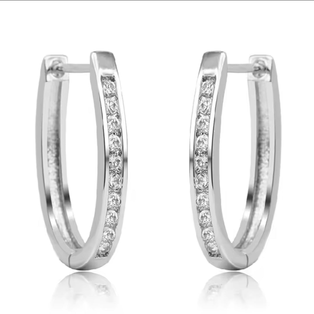 Silver Plated Hoops