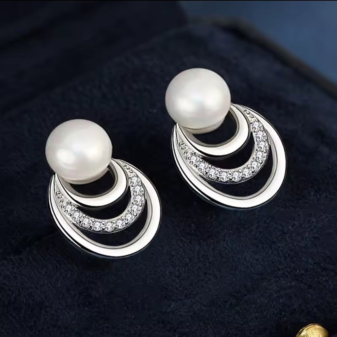 Silver Plated Pearl Earrings