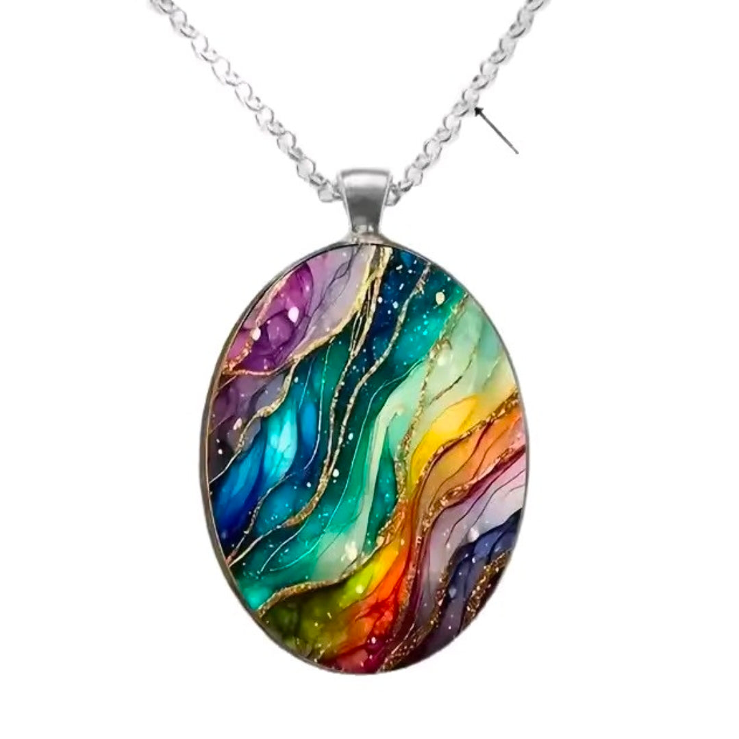 Ripple Oval Necklace