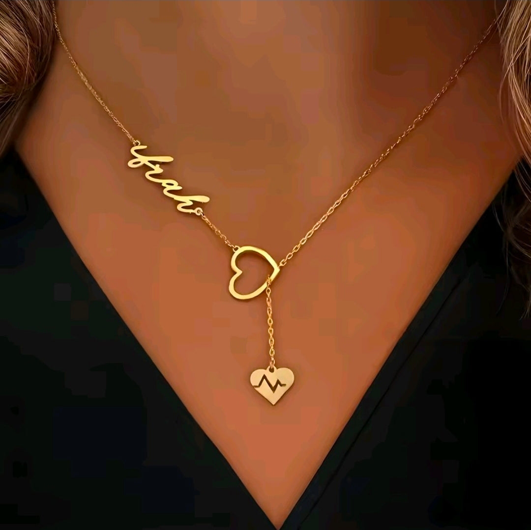 Custom Name Heartbeat Necklace