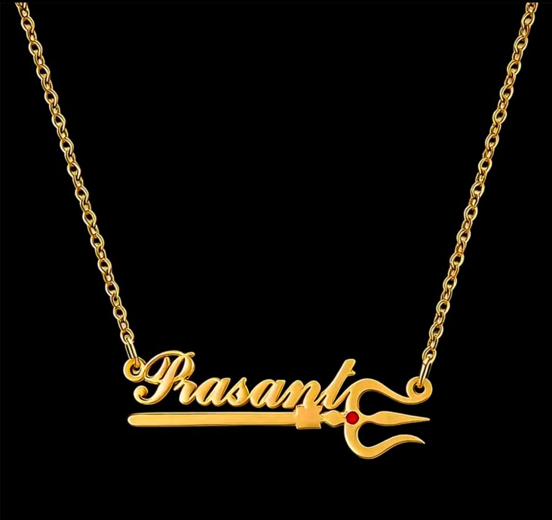 Custom Name Trishul Necklace
