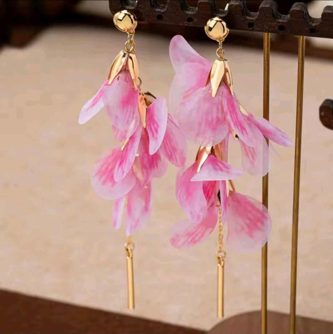 Flower Tassel Earrings
