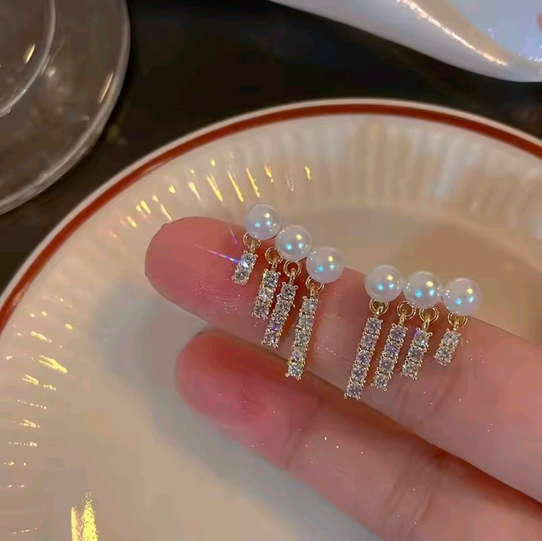 Golden Pearl Earrings