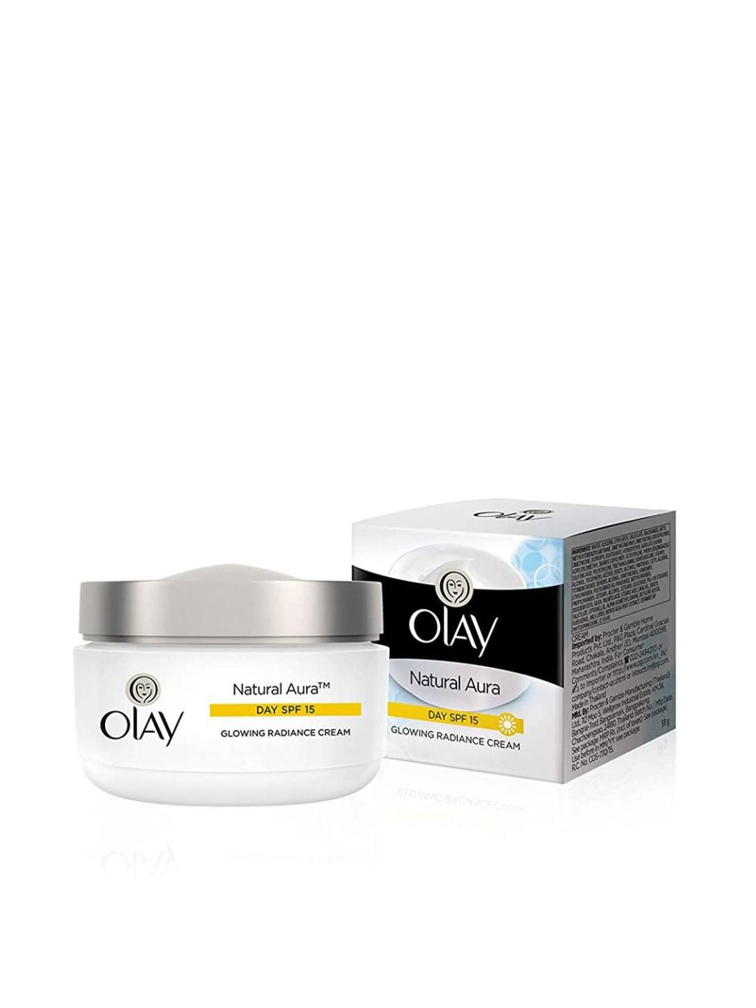 Olay Natural Aura Glowing Radiance Day Cream with SPF15 with Vitamin B3, Pro B5 & E