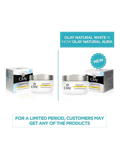 Olay Natural Aura Glowing Radiance Day Cream with SPF15 with Vitamin B3, Pro B5 & E