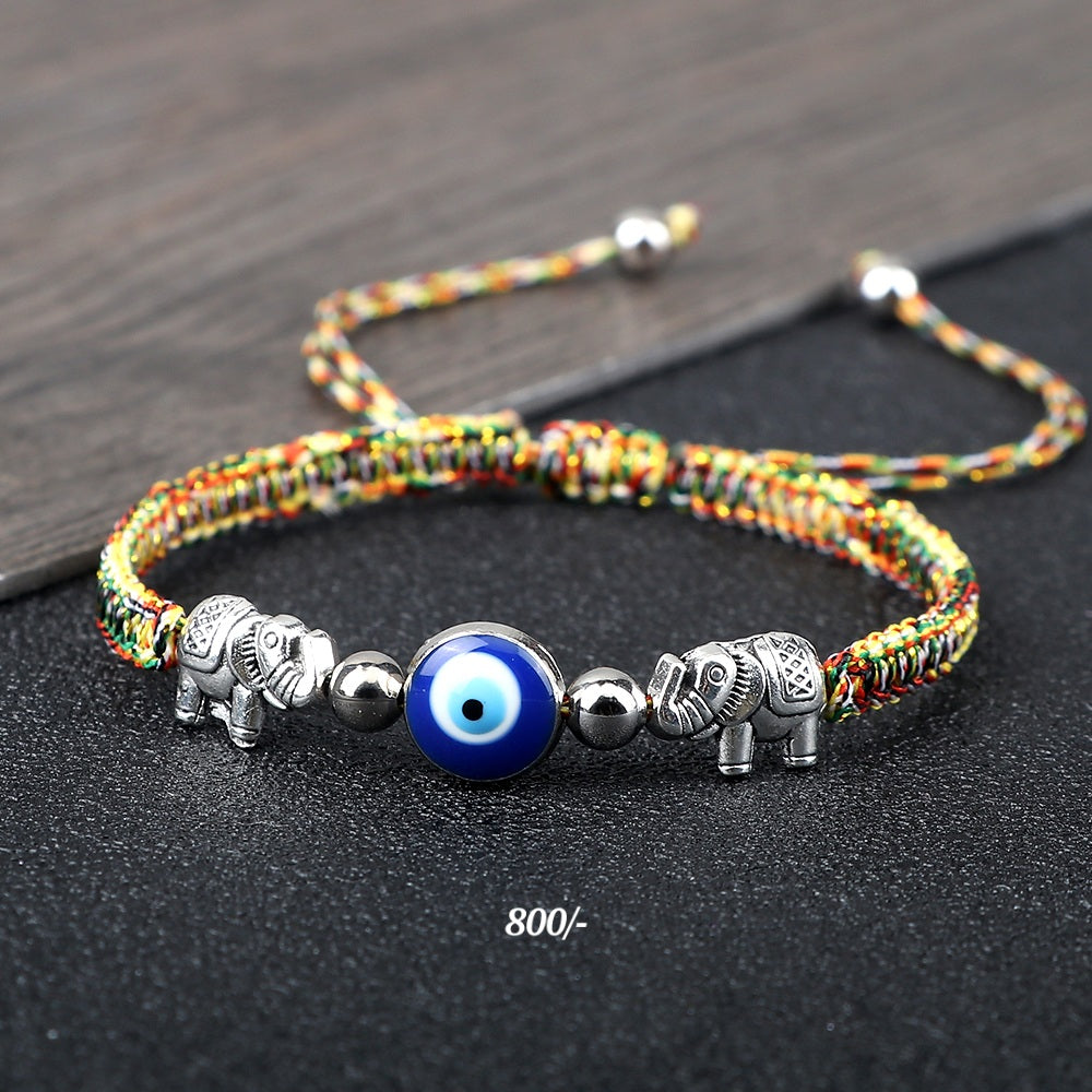 Elephant Evil Eye Bracelet