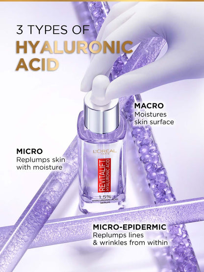 LOreal Paris Revitalift Hyaluronic Acid Serum for Hydrating & Plumping Skin