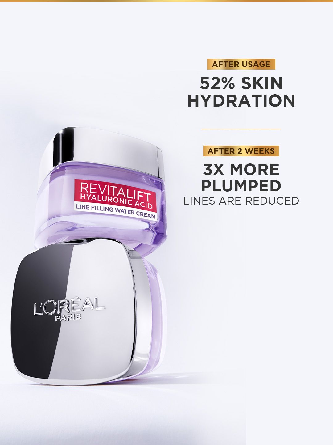 LOreal Paris Revitalift Hyaluronic Acid Line Filling Water Cream with Ceramides