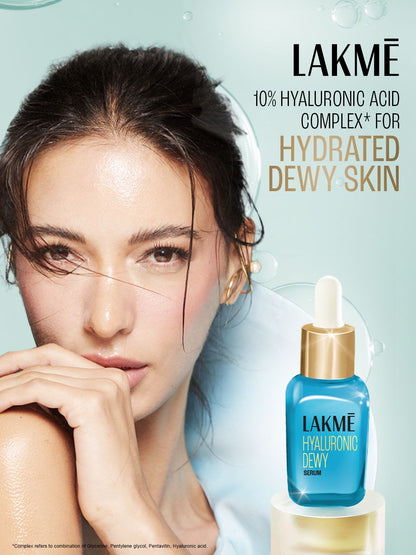 Lakme Hyaluronic Dewy Face Serum with 10% Hyaluronic Acid & Pentavitin Complex