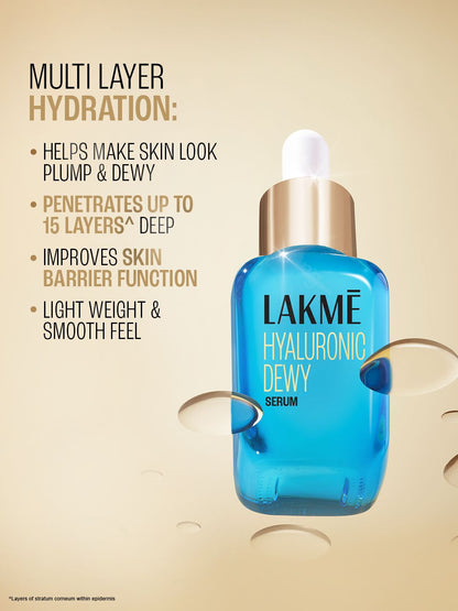 Lakme Hyaluronic Dewy Face Serum with 10% Hyaluronic Acid & Pentavitin Complex