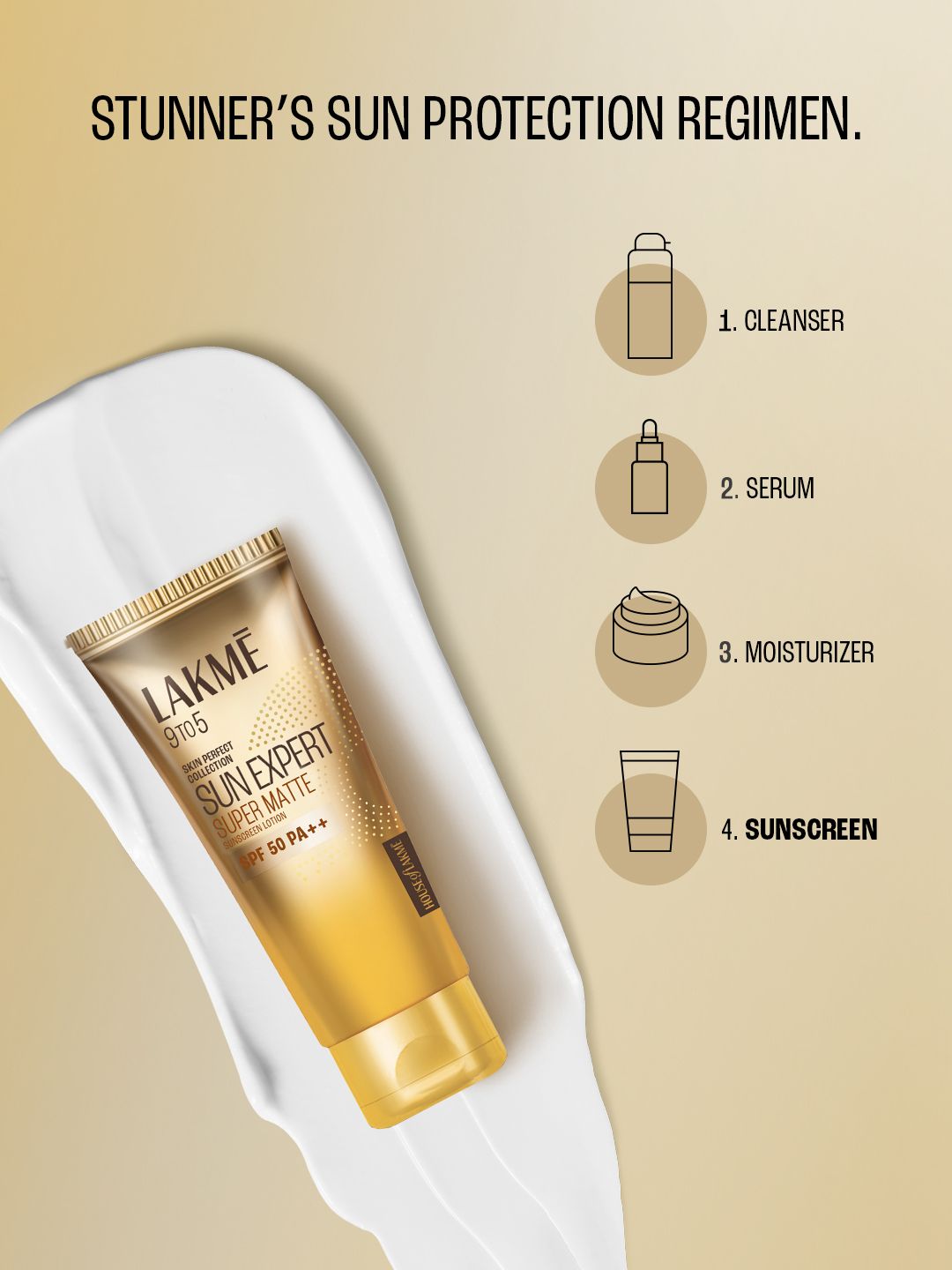 Lakme Matte Sunscreen SPF 50 PA+++ Niacinamide with UVA/B Protection