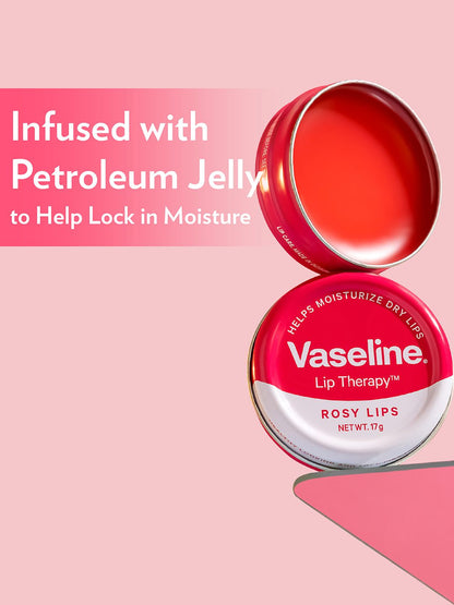 Vaseline Lip Therapy Tins For Moisturised & Soft Lips - Rosy Lips