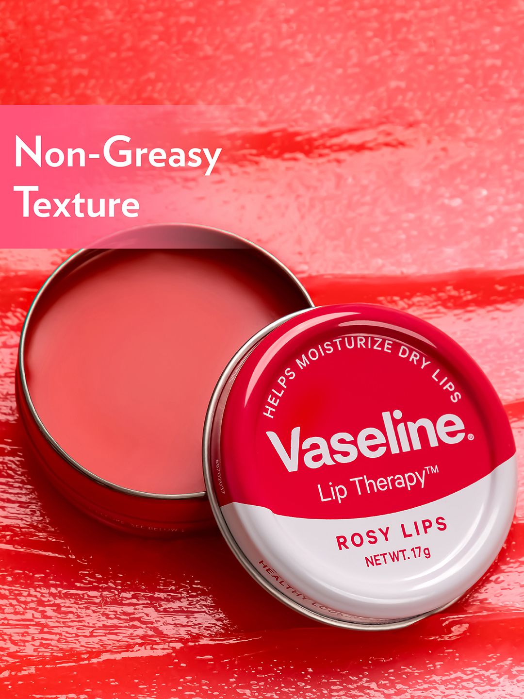 Vaseline Lip Therapy Tins For Moisturised & Soft Lips - Rosy Lips