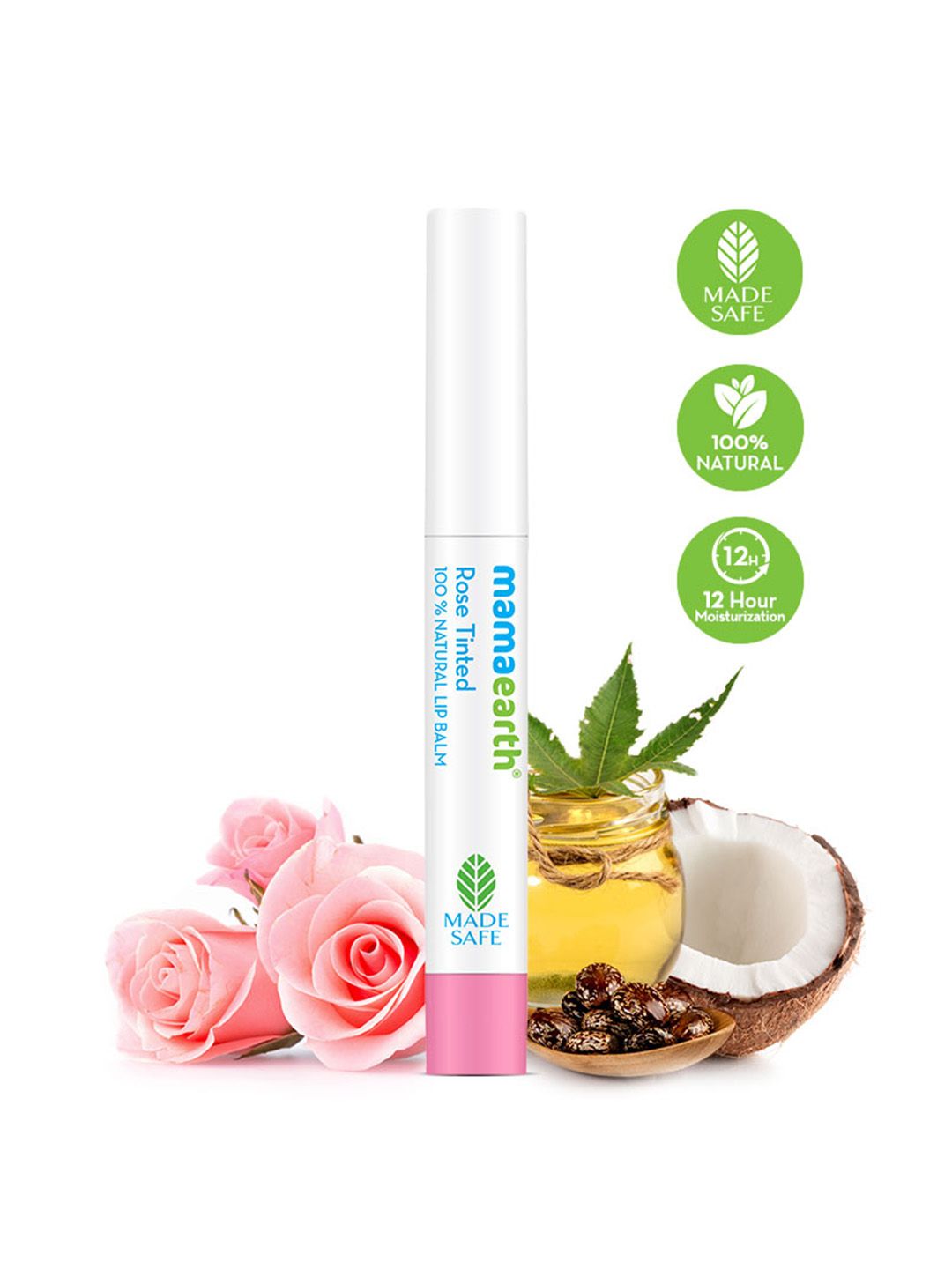 Mamaearth Rose Tinted 100% Natural Lip Balm