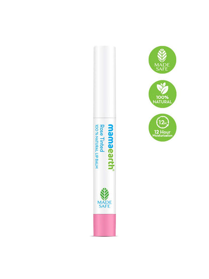 Mamaearth Rose Tinted 100% Natural Lip Balm