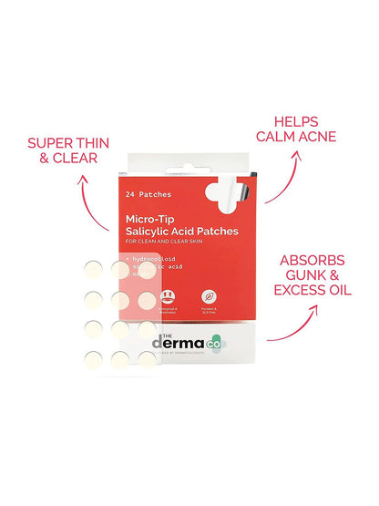 The Derma co. Unisex 24 Patches Micro-Tip Salicylic Acid Patches with Hydrocolloid