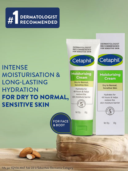 Cetaphil Moisturising Cream for Face & Body with Niacinamide & Vitamin B5 80g