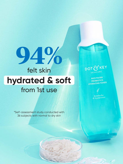 DOT & KEY Rice Water Hydrating Toner with Hyaluronic for Oily & Sensitive Skin