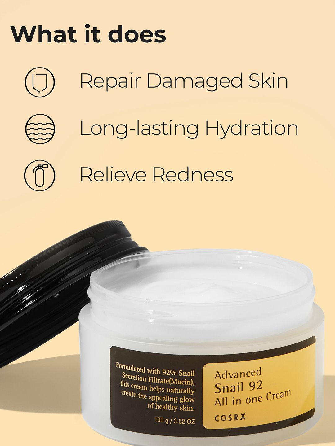 COSRX Advanced Snail 92 All in One Repair Cream with 92% Snail Mucin