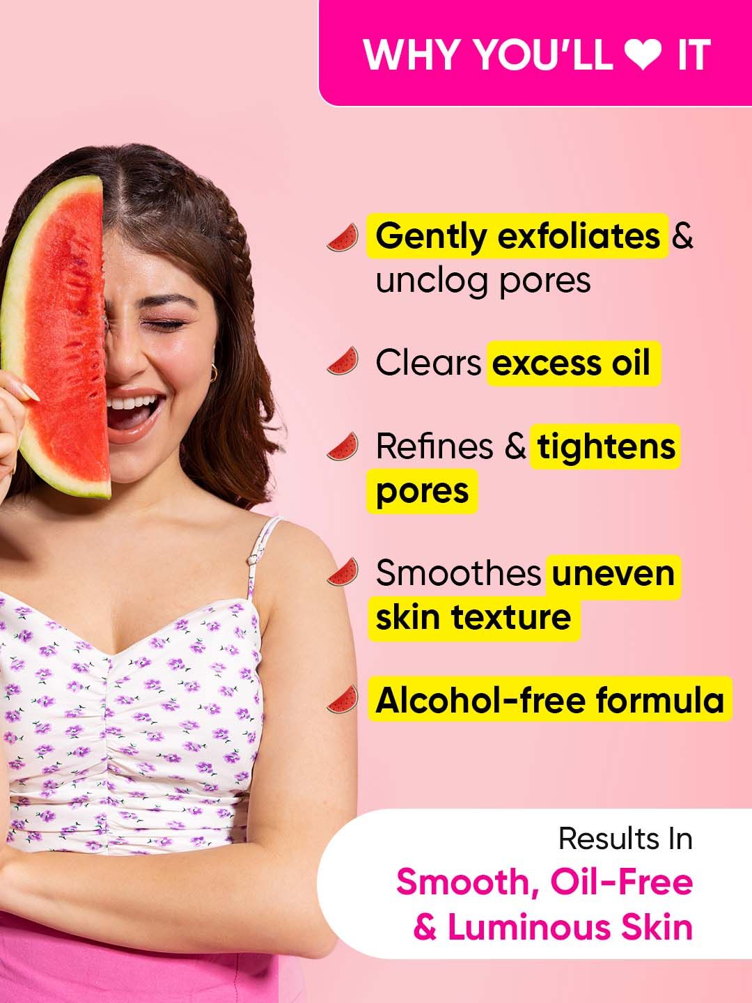 DOT & KEY Watermelon AHA Pore Tightening Toner with Glycolic for Glowing Skin