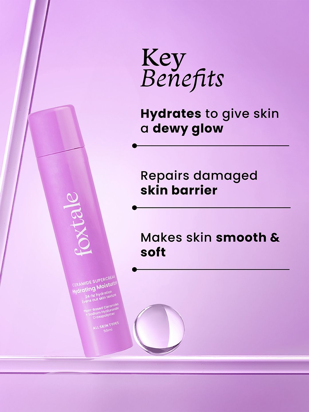 FoxTale Ceramide Hydrating Moisturizer with Hyaluronic Acid