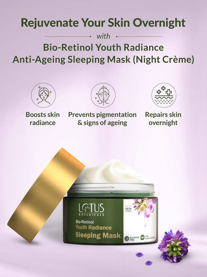 Lotus Botanicals Bio Retinol Youth Radiance Sleeping Mask Night Creme