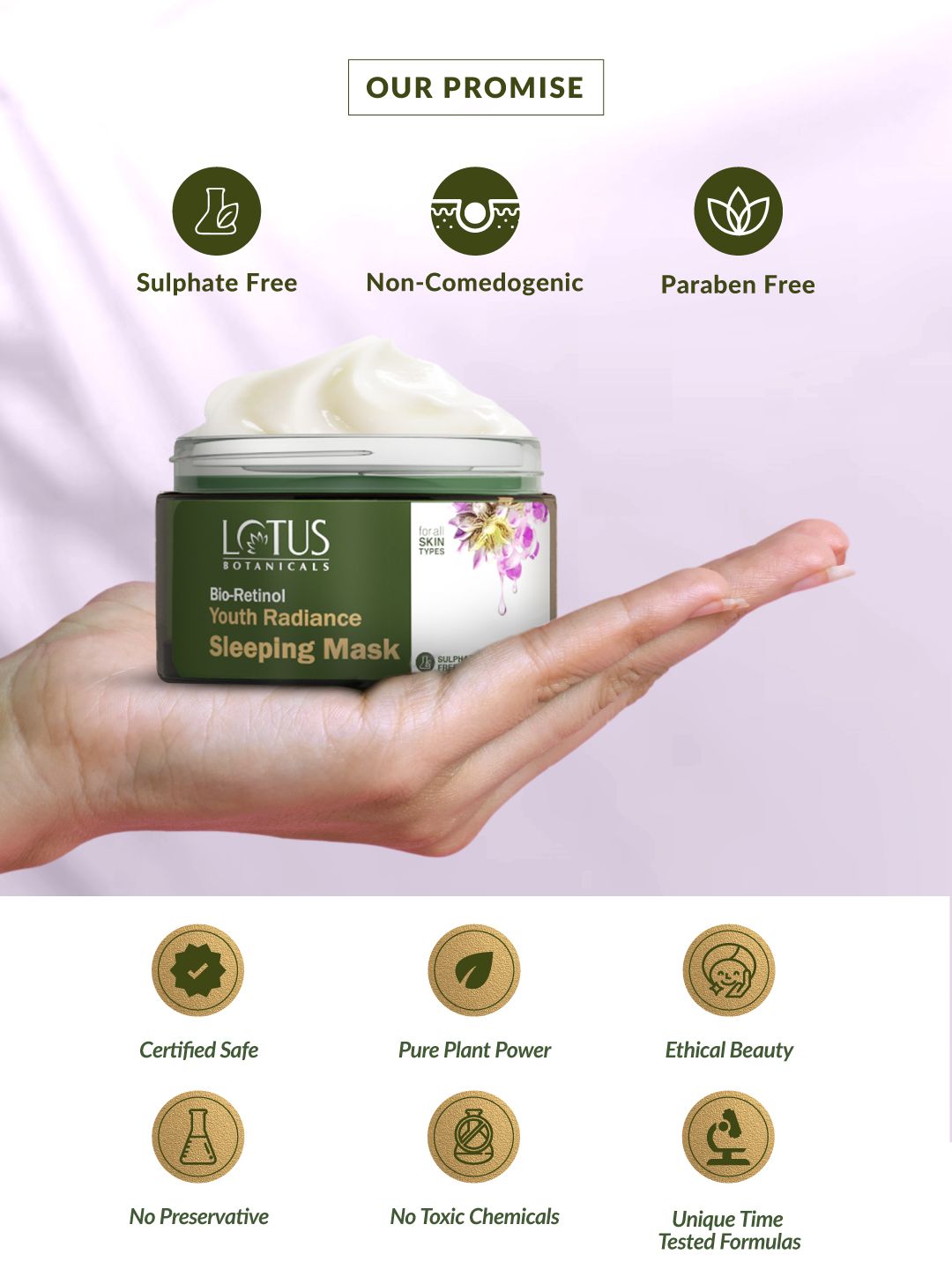 Lotus Botanicals Bio Retinol Youth Radiance Sleeping Mask Night Creme
