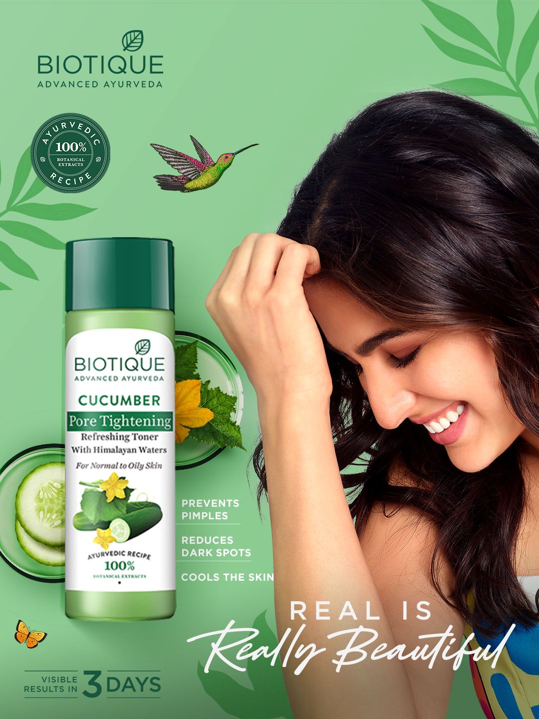 Biotique Cucumber Pore Tightening Normal to Oily Skin Refreshing Toner