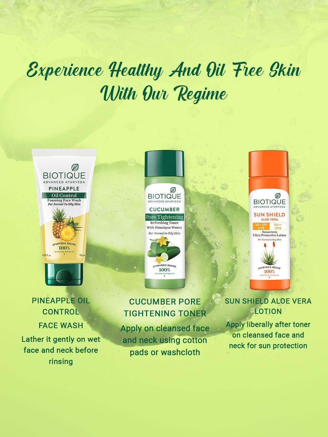 Biotique Cucumber Pore Tightening Normal to Oily Skin Refreshing Toner