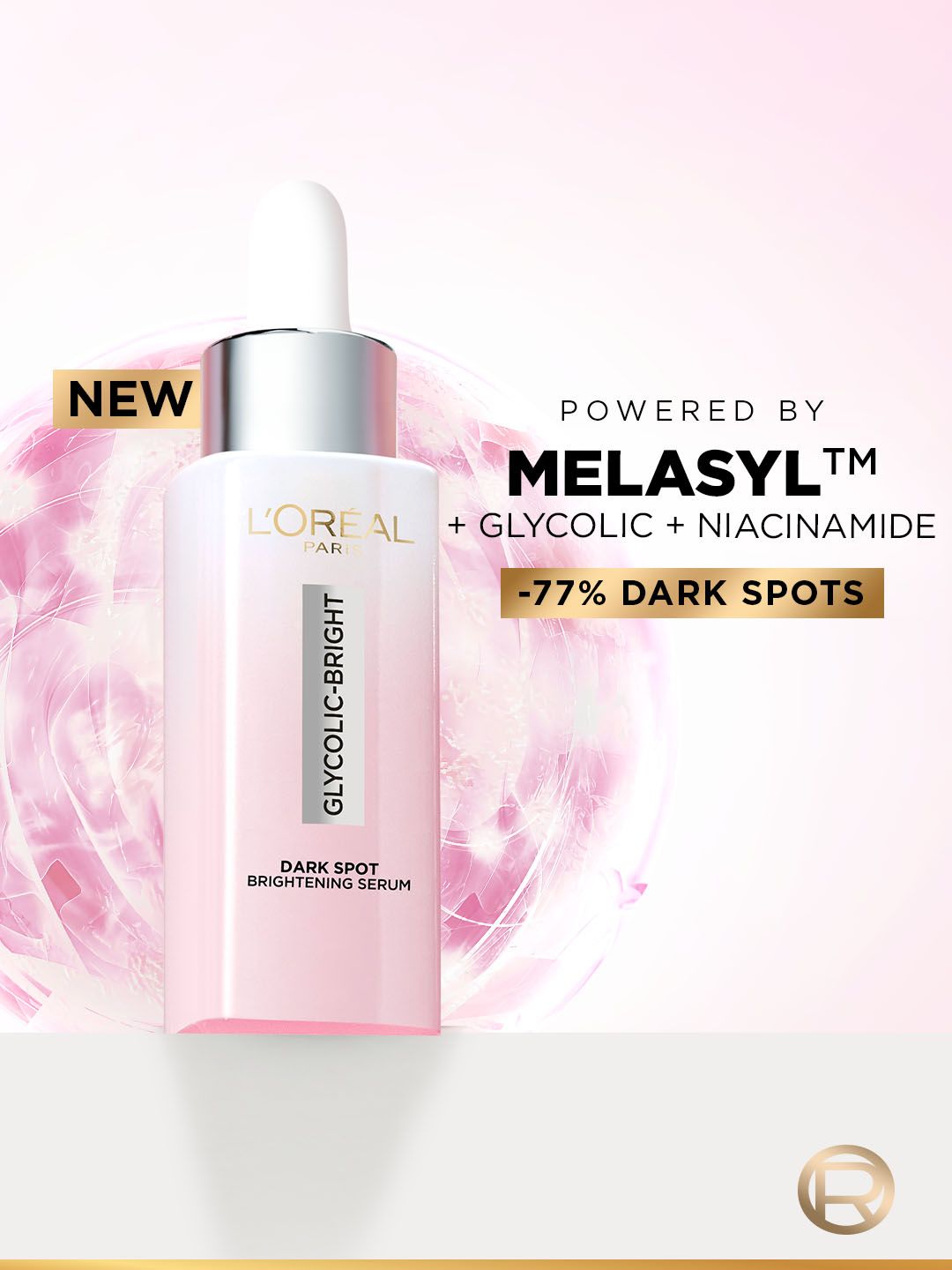 LOreal Paris Glycolic Bright Melasyl + Niacinamide Serum for Brightening Dark Spots