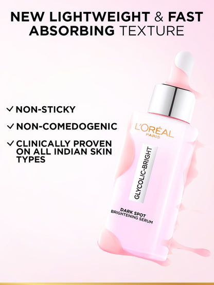 LOreal Paris Glycolic Bright Melasyl + Niacinamide Serum for Brightening Dark Spots