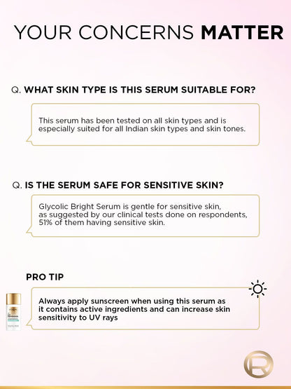 LOreal Paris Glycolic Bright Melasyl + Niacinamide Serum for Brightening Dark Spots