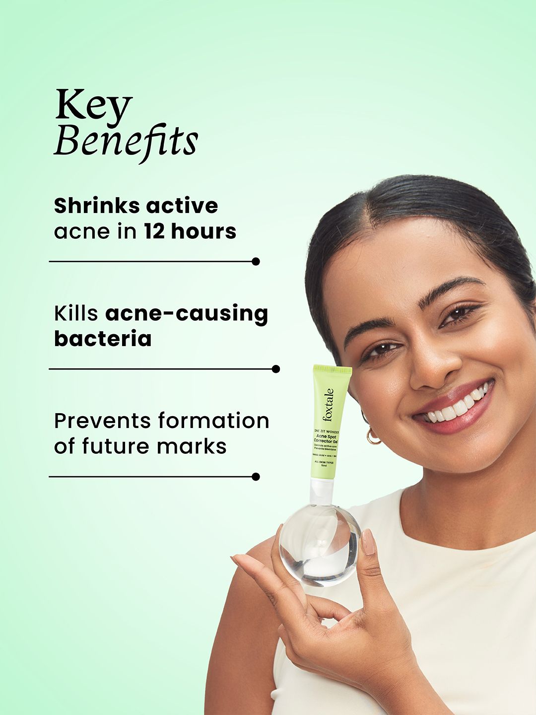 Foxtale Acne Spot Corrector Gel With Azelaic Acid & AHA+BHA
