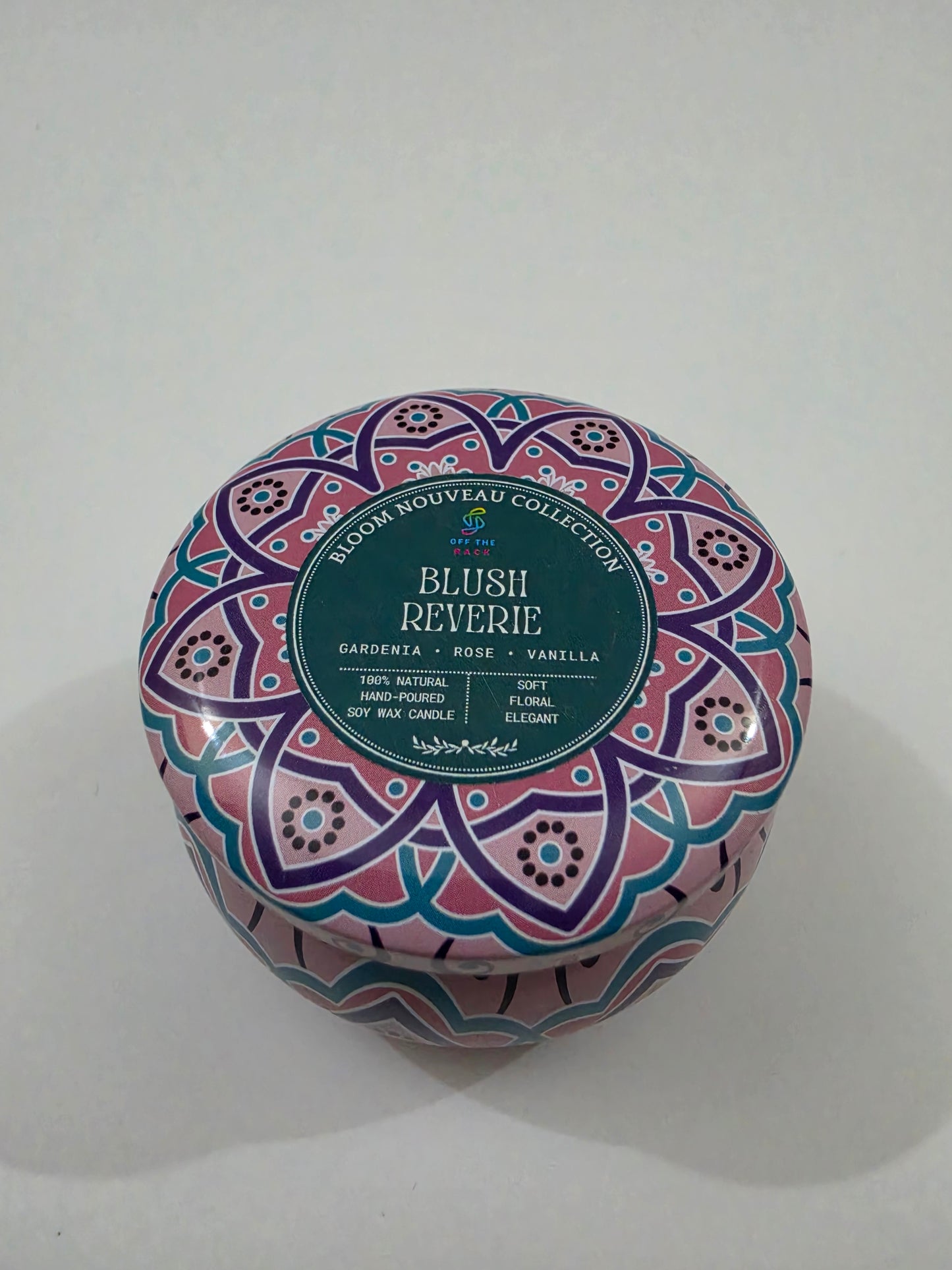 Blush Reverie Big Mandala Tin Candle