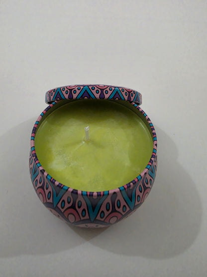 Daydream Bloom Big Mandala Tin Candle