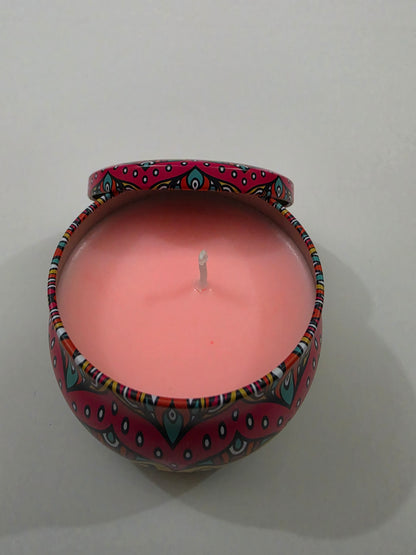 Orchid Silk Big Mandala Tin Candle