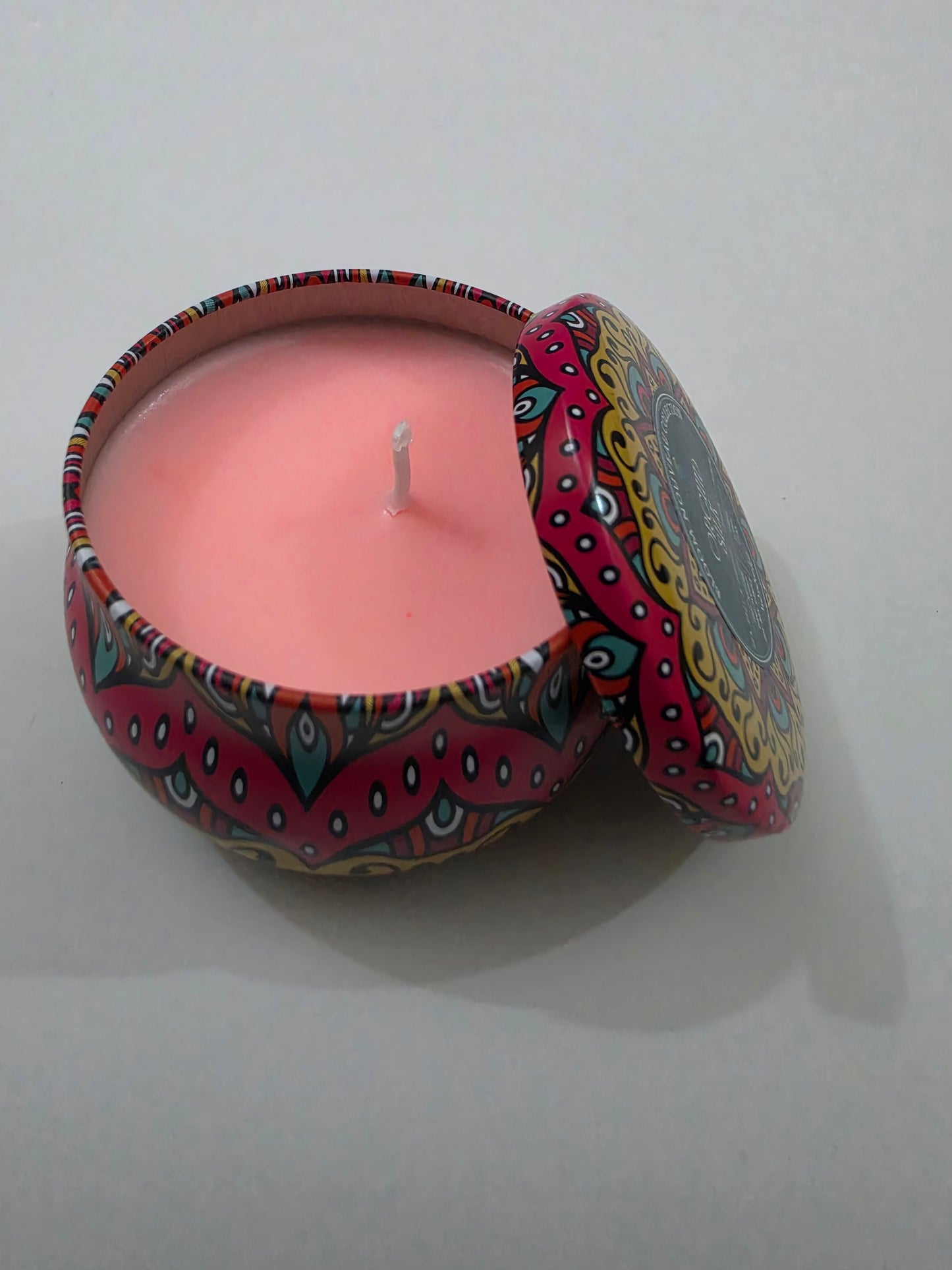 Orchid Silk Big Mandala Tin Candle