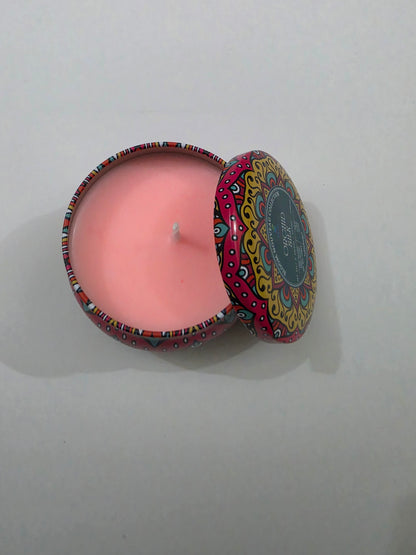 Orchid Silk Big Mandala Tin Candle