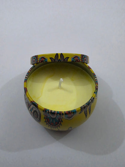 Lemon Sugar Whip Mandala Tin Candle