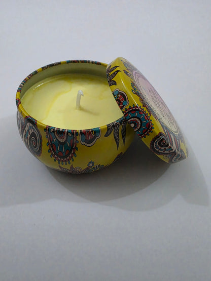 Lemon Sugar Whip Mandala Tin Candle