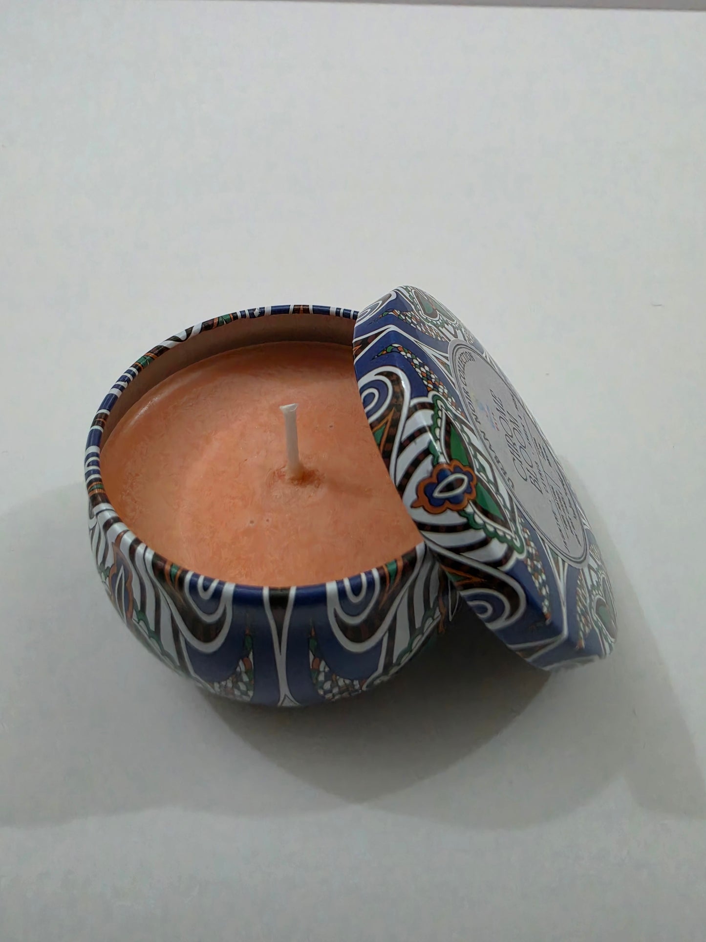 Chrome Bloom Mandala Tin Candle
