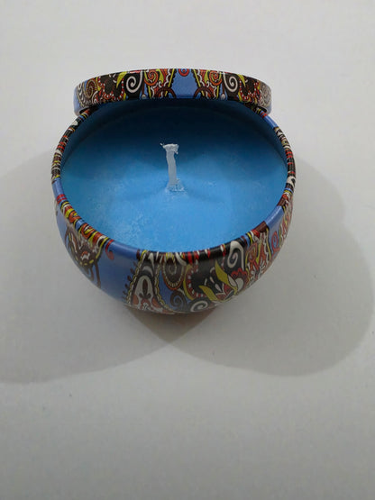 Midnight Citron Mandala Tin Candle