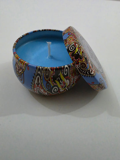 Midnight Citron Mandala Tin Candle
