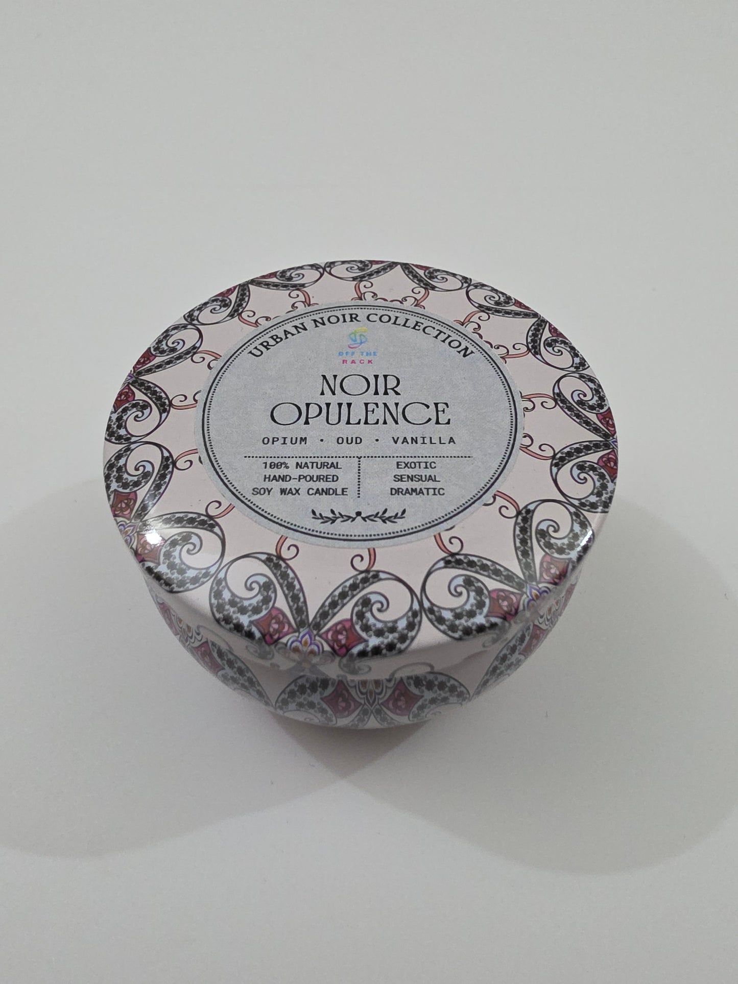 Noir Opulence Mandala Tin Candle