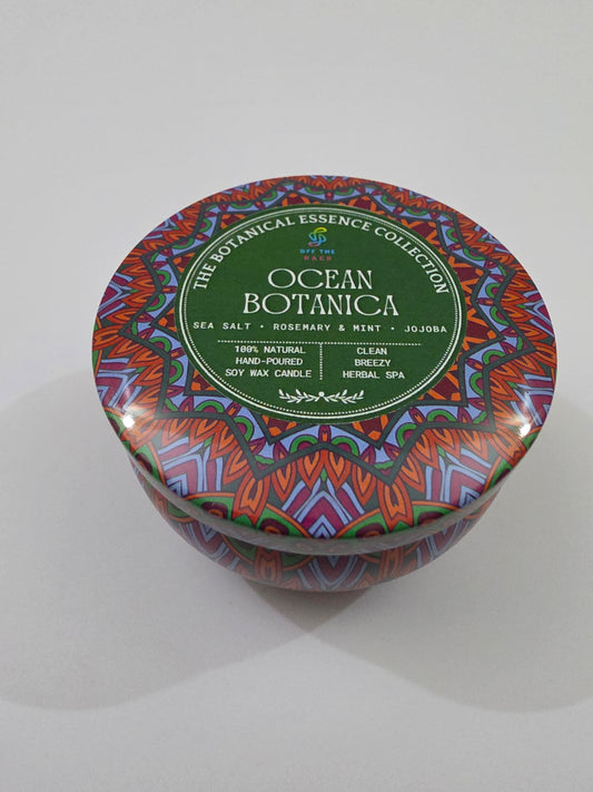 Ocean Botanica Mandala Tin Candle