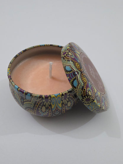 Amber Trails Mandala Tin Candle
