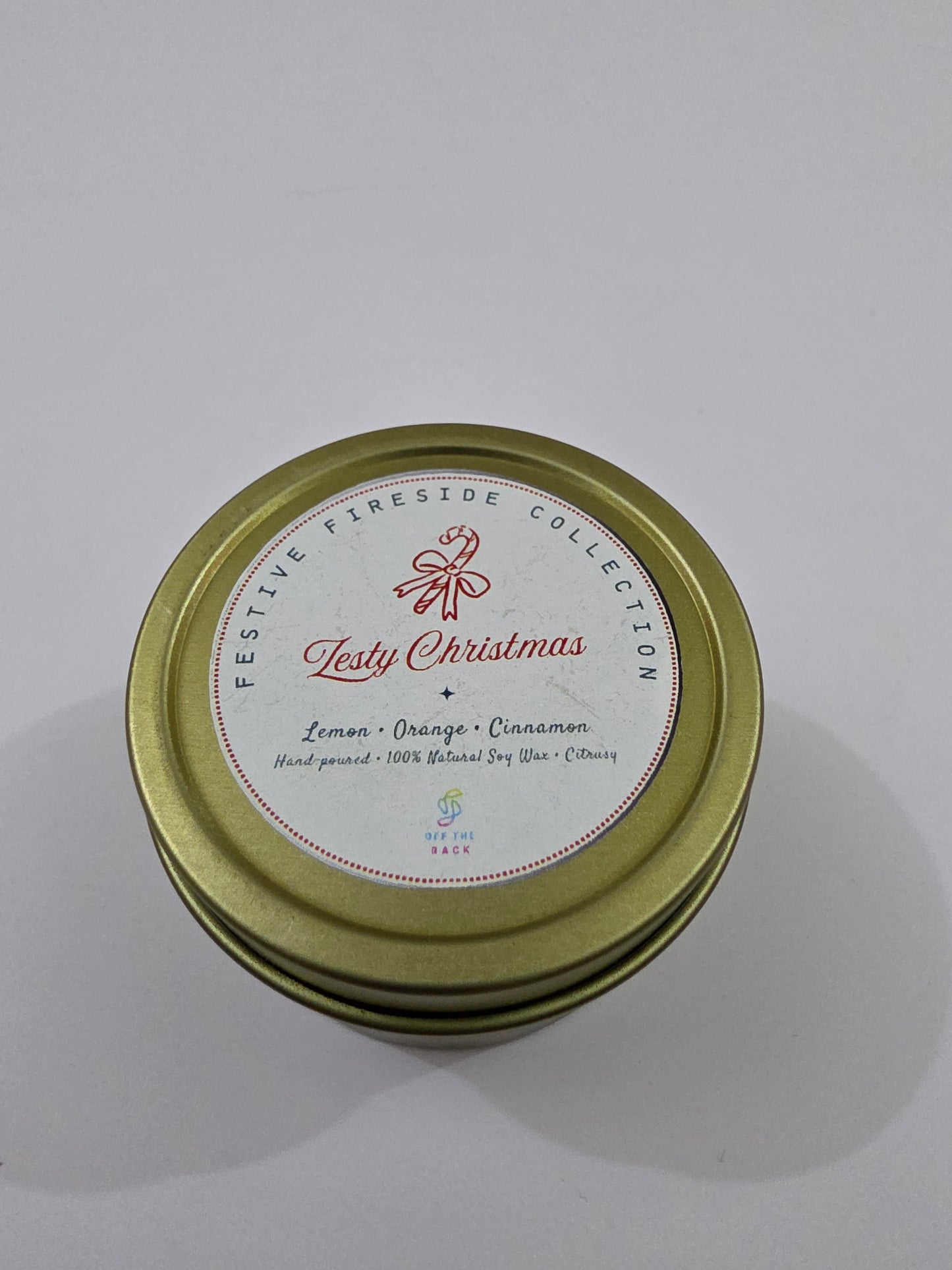 Zesty Christmas Aluminium Tin Candle