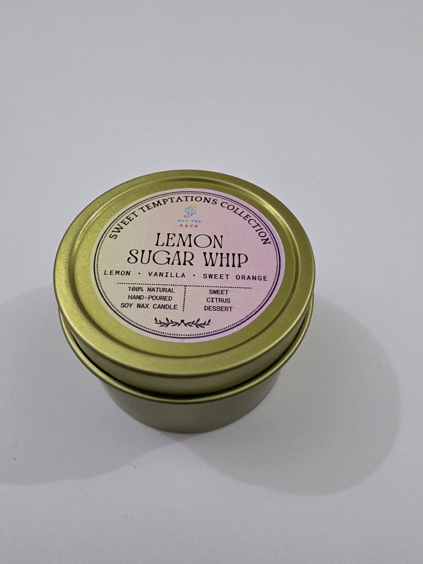 Lemon Sugar Whip Aluminium Tin Candle