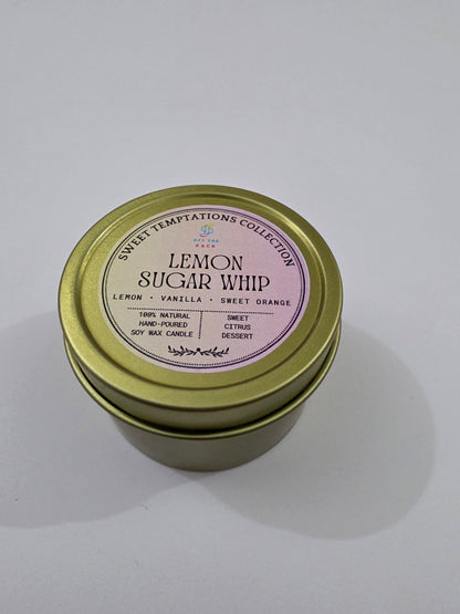 Lemon Sugar Whip Aluminium Tin Candle